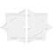 Ekena Millwork Axel Architectural Grade PVC Contemporary Ceiling Medallion, Two Piece, 36"OD x 3"ID x 20"C x 1"P CMP36AL2-03000 - alternate 3